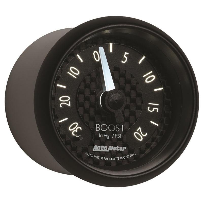 Autometer GT Series 52mm Mechanical 30 In Hg/20 psi Vacuum/Boost Gauge