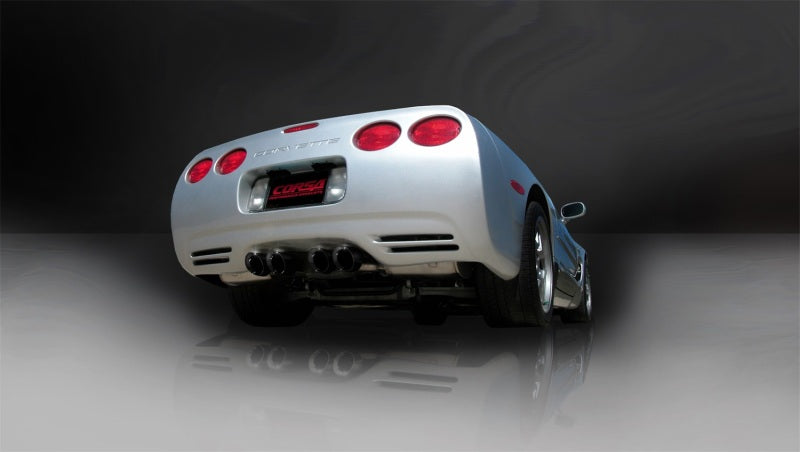 Corsa 97-04 Chevrolet Corvette C5 Z06 5.7L V8 Black Sport Axle-Back Exhaust