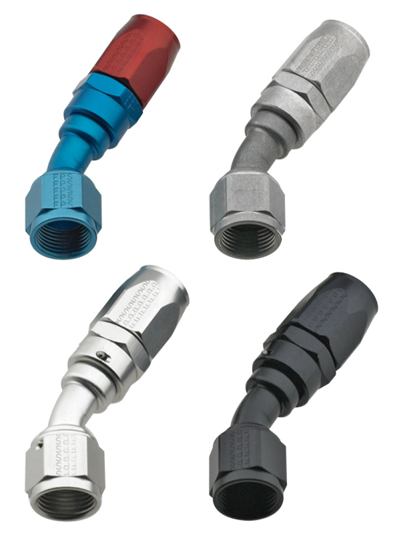 Fragola -16AN x 30 Degree Power Flow Hose End - Clear