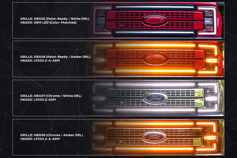 XB Hybrid LED Headlights: Ford Super Duty (17-19) (Pair / ASM)