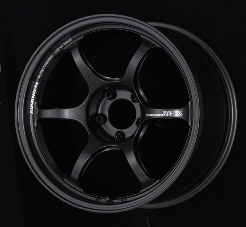 Advan RG-D2 18x10.0 +35 5x114.3 Semi Gloss Black Wheel