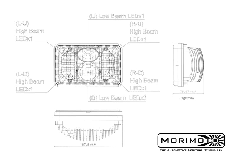 Sealed Beam: Morimoto Sealed4 (4x6)