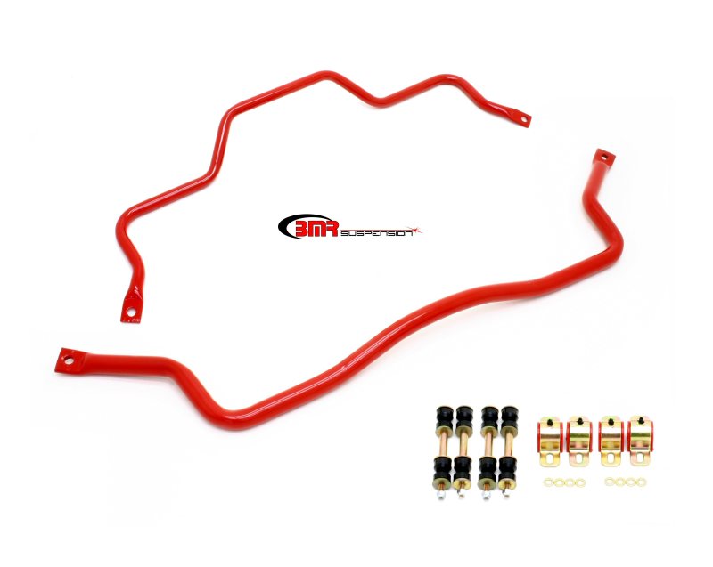 BMR 93-02 F-Body Front &amp; Rear Sway Bar Kit w/ Bushings - Red