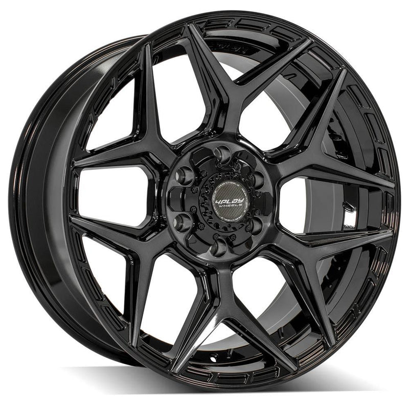 4PLAY Gen3 4P06 20x9 6x135mm & 6x5.5" Gloss Black w/ Brushed Face & Tinted Clear