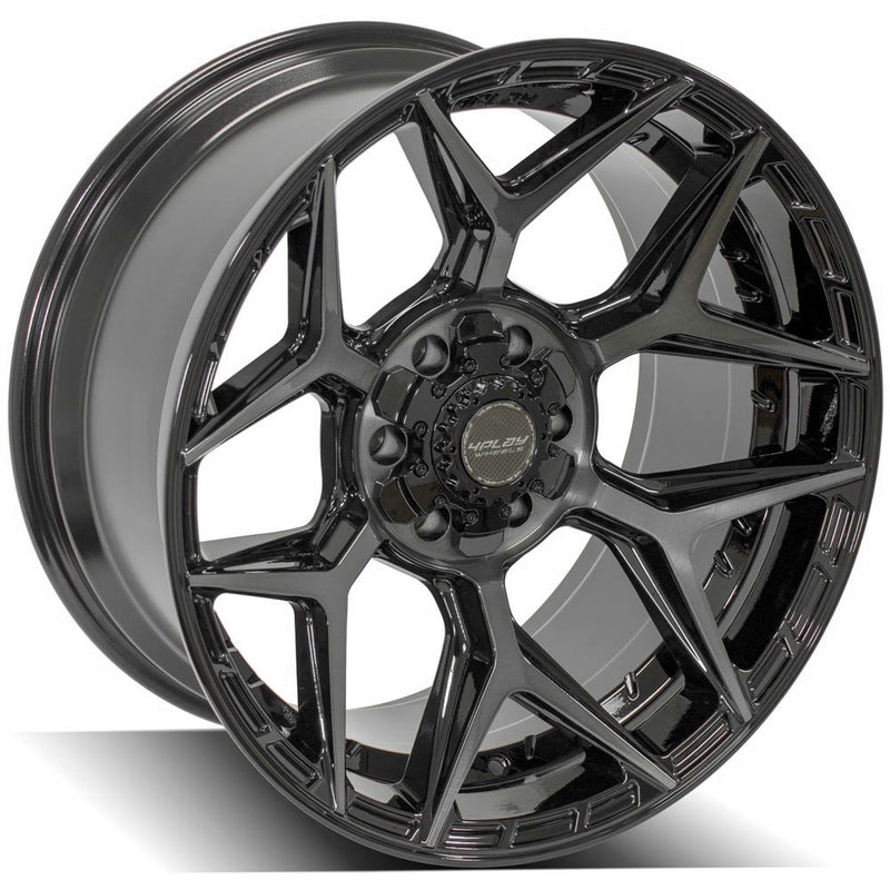 4PLAY Gen3 4P06 20x10 6x135mm & 6x5.5" Gloss Black w/ Brushed Face & Tinted Clear