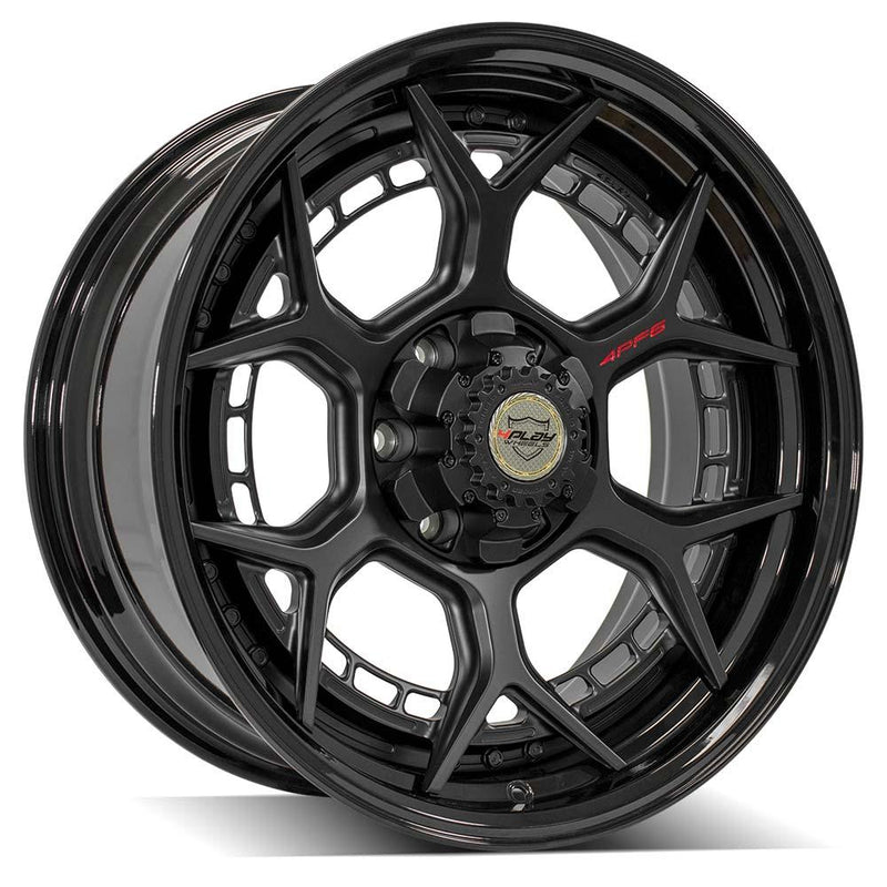 4PLAY Forged Series 4PF6 20x9 6x135mm & 6x5.5" Matte Black Center w/ Gloss Black Barrel