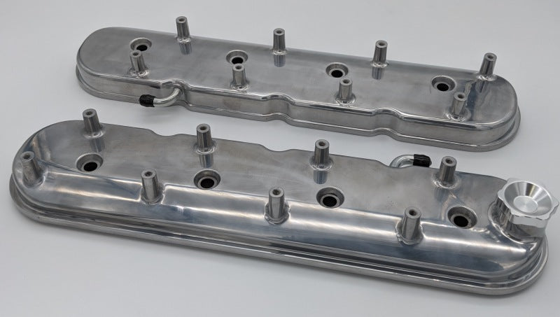 Granatelli 96-22 GM LS Standard Height Valve Cover w/Angled Coil Mount - Polished (Pair) (CLOSE OUT)