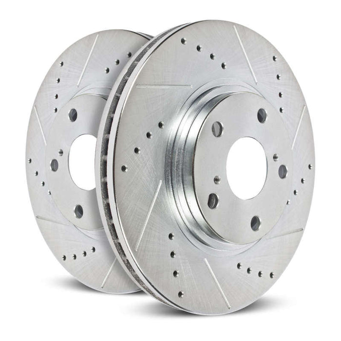 Power Stop 07-13 Acura MDX Front Evolution Drilled & Slotted Rotors - Pair