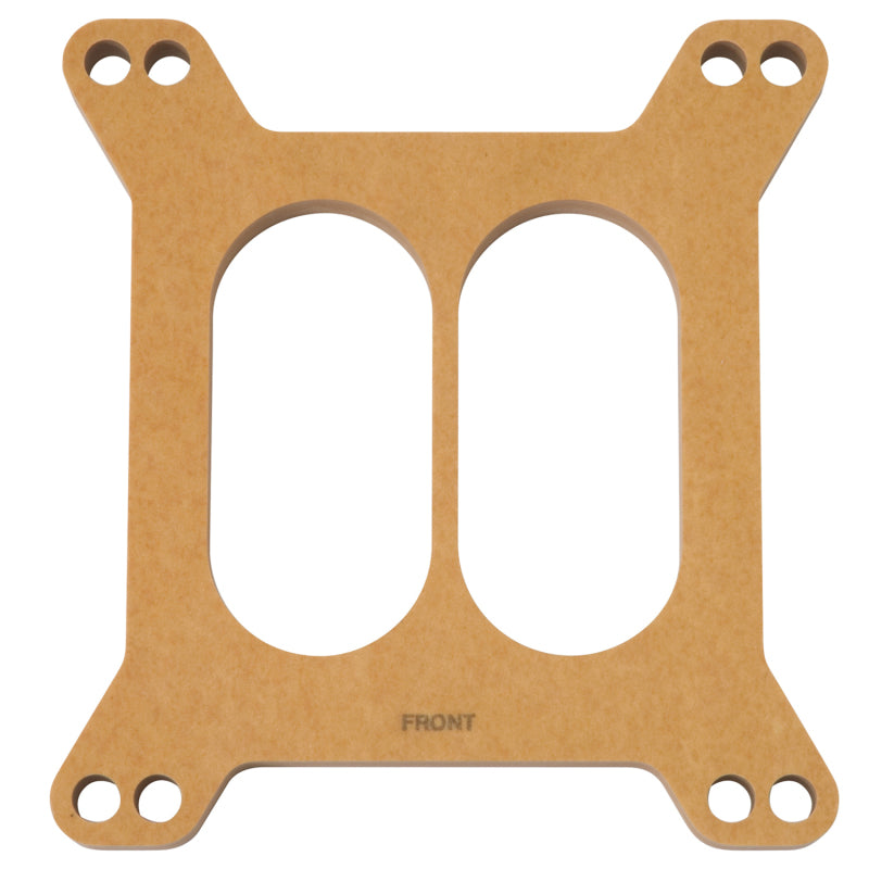 Edelbrock Spacer Carburetor 1/2In Wood Fiber Laminate Divided