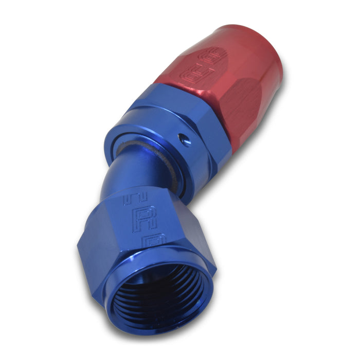 Russell Performance -16 Red/Blue 45 Degree Full Flow Hose End