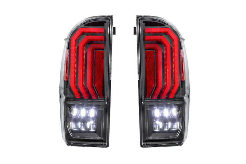 XB LED Tail Lights: Toyota Tacoma (16-23) (Pair / Clear Lens)
