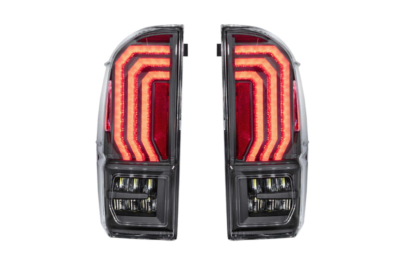 XB LED Tail Lights: Toyota Tacoma (16-23) (Pair / Clear Lens)