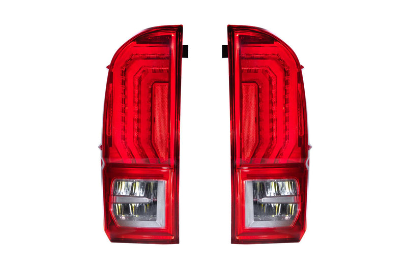 XB LED Tail Lights: Toyota Tacoma (16-23) (Pair / Red Lens)