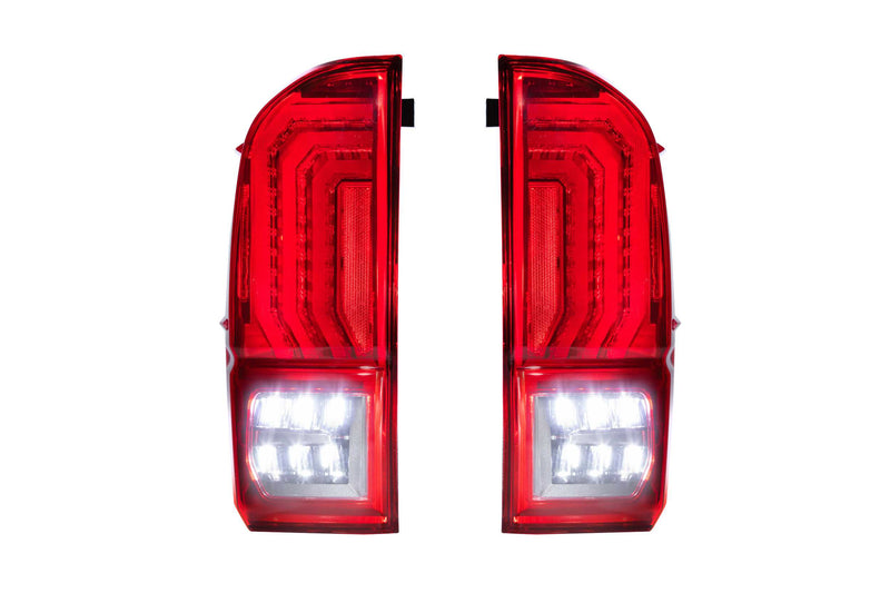 XB LED Tail Lights: Toyota Tacoma (16-23) (Pair / Red Lens)
