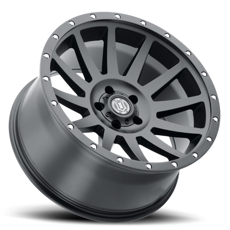 ICON Compression 20x10 5x5 -12mm Offset 5in BS 71.5mm Bore Satin Black Wheel (CLOSE OUT