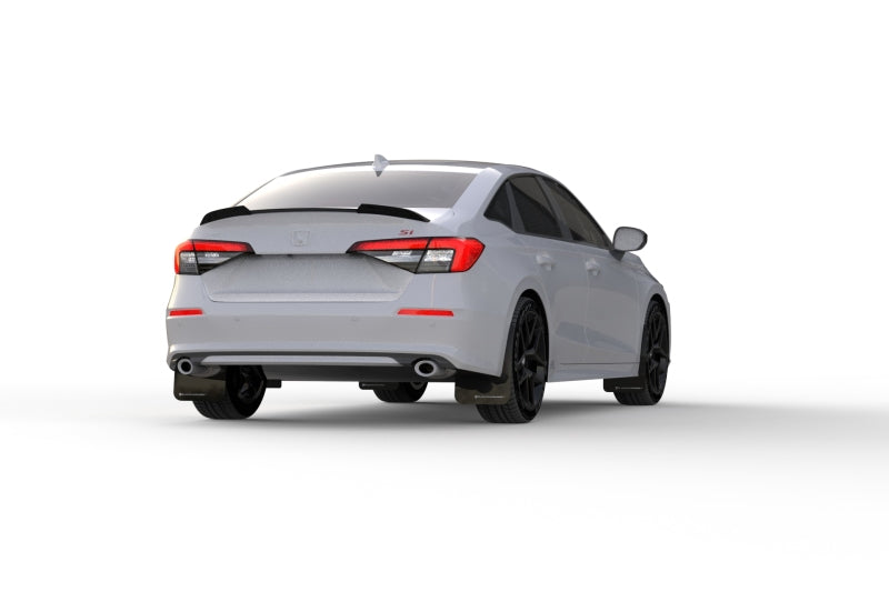 Rally Armor 22-26 Honda Civic/Civic Si/Sport Black UR Mud Flap w/Red Logo