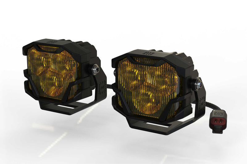 Morimoto 4Banger NCS LED Pods (SAE Wide / Yellow)(Set)
