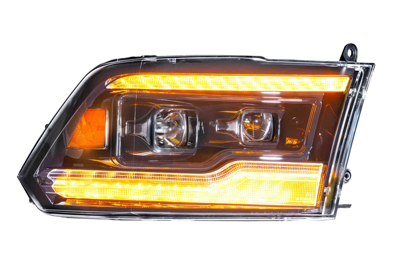 XB LED Headlights: Dodge Ram (09-18) (Pair / Amber DRL)