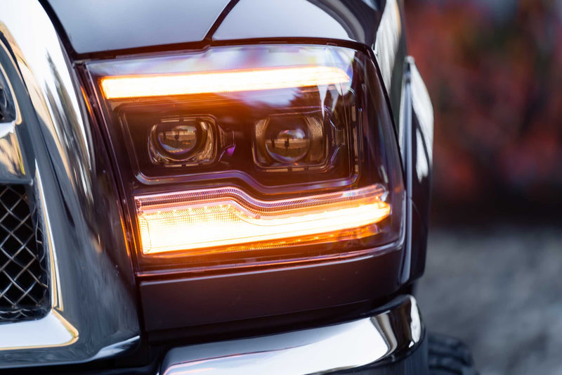 XB LED Headlights: Dodge Ram (09-18) (Pair / Amber DRL)