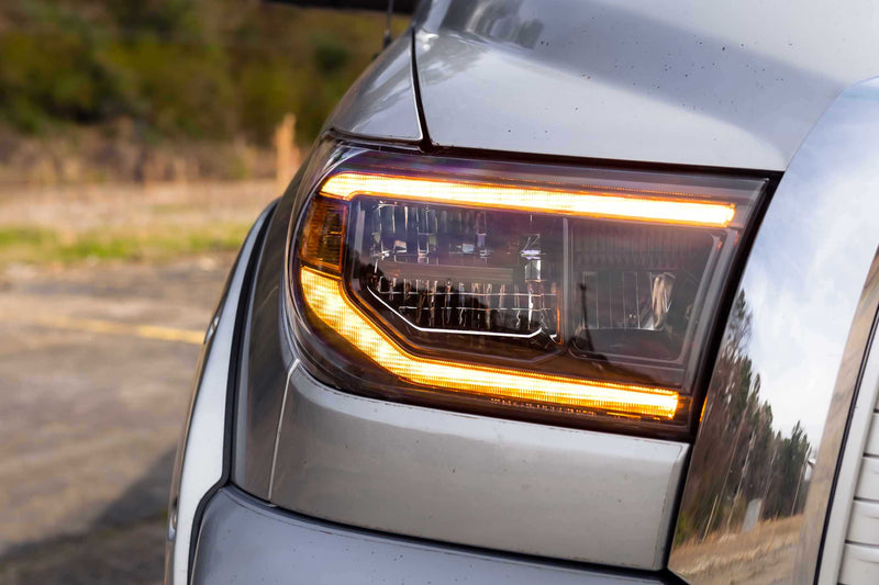 XB LED Headlights: Toyota Tundra (07-13) (Pair / ASM / Amber DRL)
