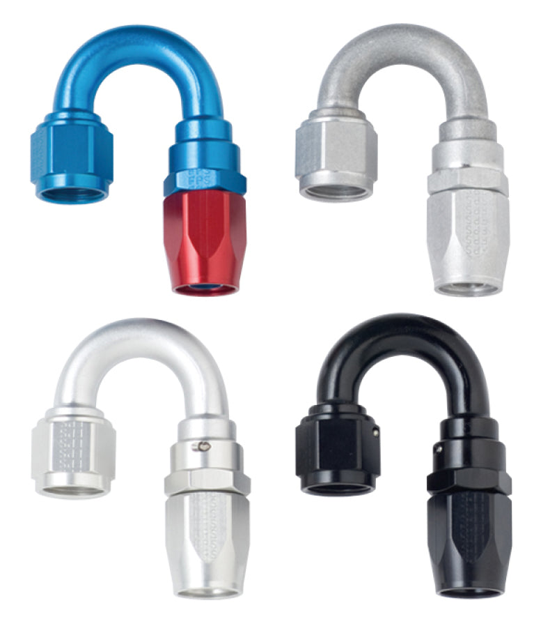 Fragola -12AN x 180 Degree Power Flow Hose End - Clear