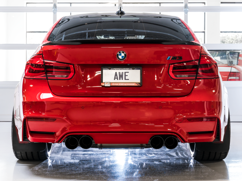 AWE Tuning BMW F8X M3/M4 Track Edition Cat-Back Exhaust - Chrome Silver Tips