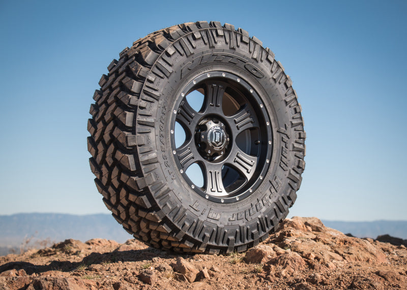 ICON Shield 17x8.5 6x5.5 0mm Offset 4.75in BS 106.1mm Bore Satin Black Wheel (CLOSE OUT)