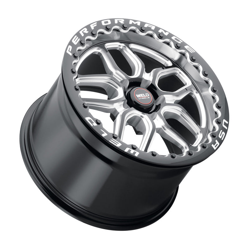Weld Racing 15x10 Laguna Bead Lock 5x120 ET46 BS7.25 Gloss BLK MIL DIA 78.1