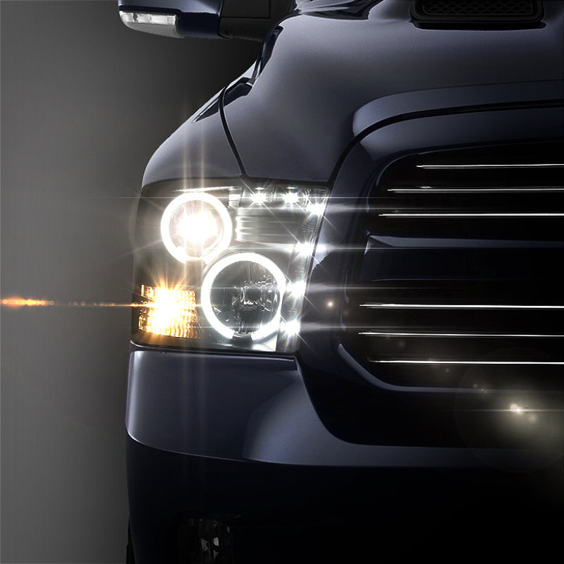 Spyder Dodge Ram 1500 09-14 Projector Headlights Halogen- CCFL Halo LED - Blk PRO-YD-DR09-CCFL-BK  (CLOSE OUT)