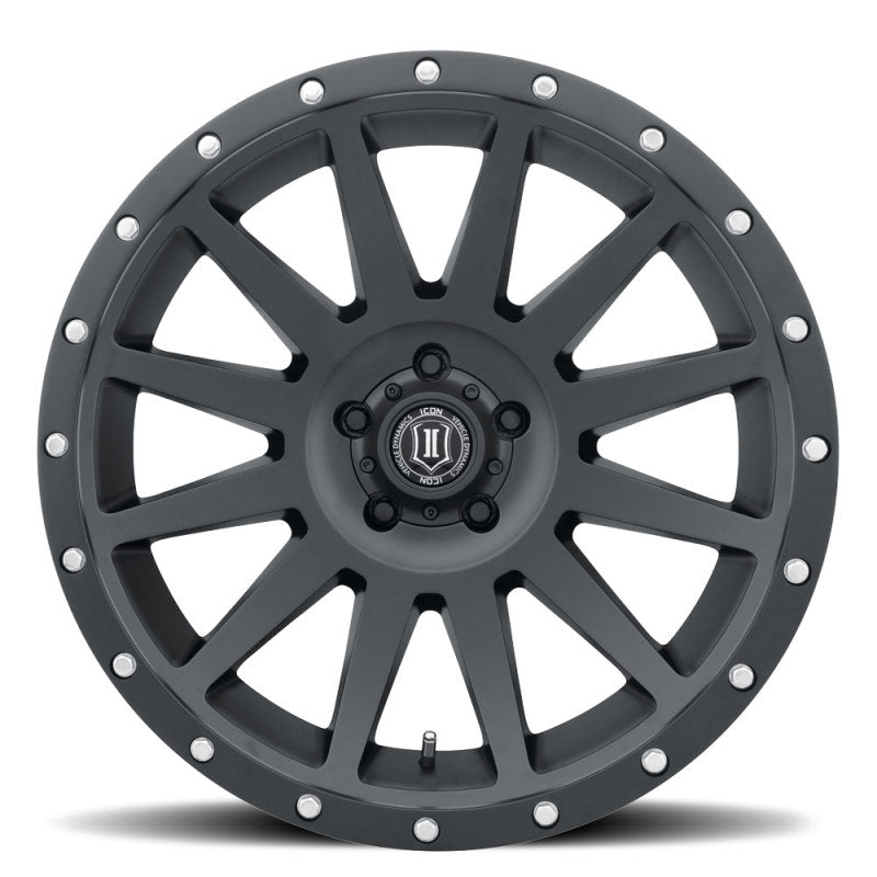 ICON Compression 20x10 5x5 -12mm Offset 5in BS 71.5mm Bore Satin Black Wheel (CLOSE OUT