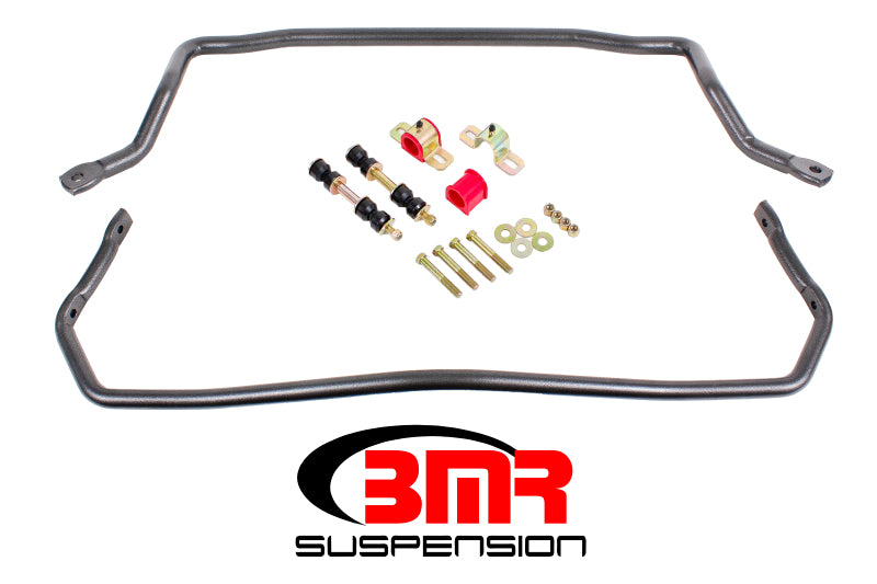 BMR 78-87 G-Body Front &amp; Rear Sway Bar Kit w/ Bushings - Black Hammertone