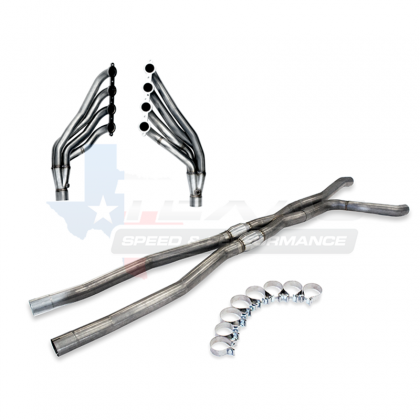 TSP Stainless Steel Long Tube Headers & X-Pipe Package for 2009-14 Cadillac CTS-V, Includes MLS Gaskets & O2 Extensions