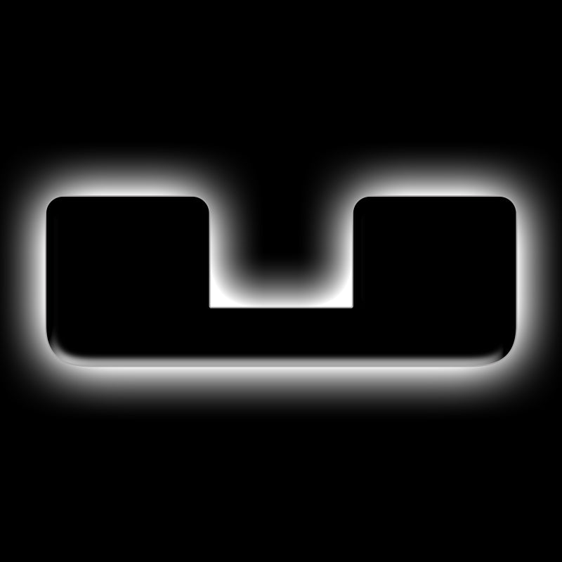ORACLE Lighting Universal Illuminated LED Letter Badges - Matte Blk Surface Finish - U