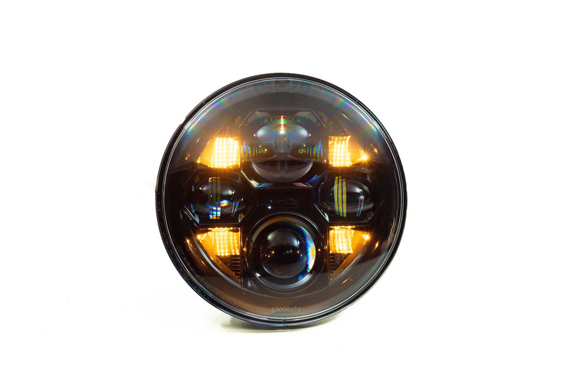 Sealed Beam: Morimoto Sealed7 2.0 (Black) (7in Round)