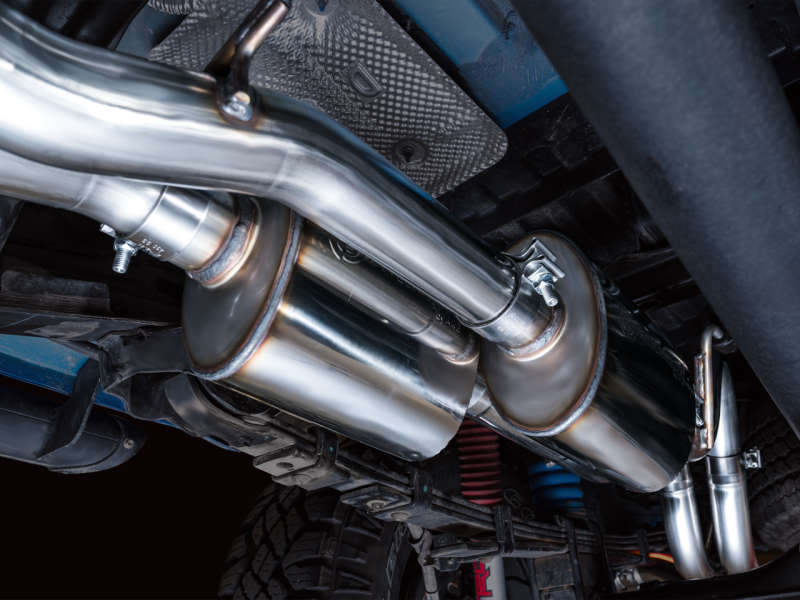 AWE Tuning 16-22 Toyota Tacoma 0FG Cat-Back Exhaust w/ BashGuard - Dual Chrome Silver Tips