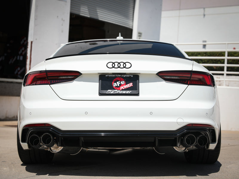 aFe 18-20 Audi RS5 Coupe MACH Force-Xp 3in to 2.5in 304 SS Axle-Back Exhaust System-Quad Carbon Tips