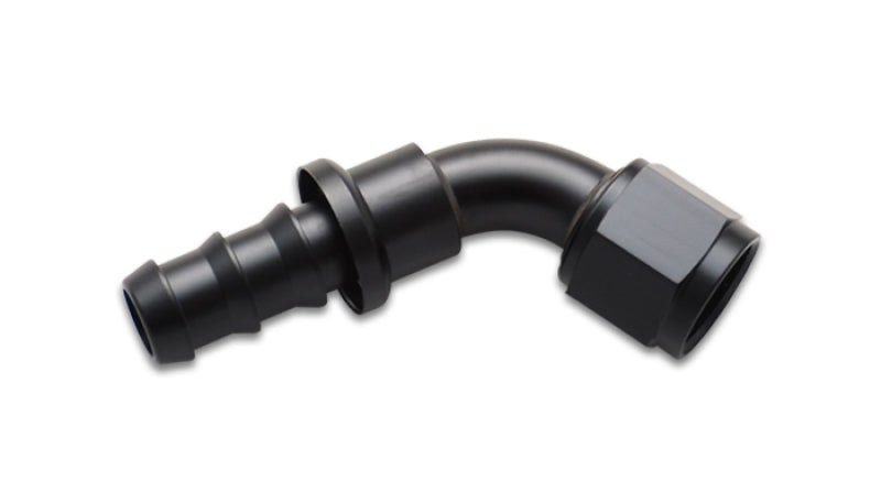 Vibrant Push-On 60 Degree Hose End Elbow Fitting Size -10AN