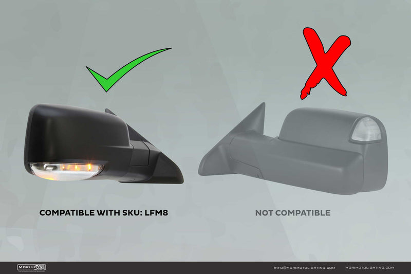 XB LED Mirror Lights: Dodge Ram (09-18 / Underside / Pair)