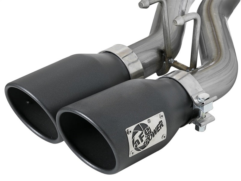 aFe Rebel Series Cat-Back 2.5in Dual Center Exit SS Exhaust w/ Black Tips 07-14 Jeep Wrangler V6