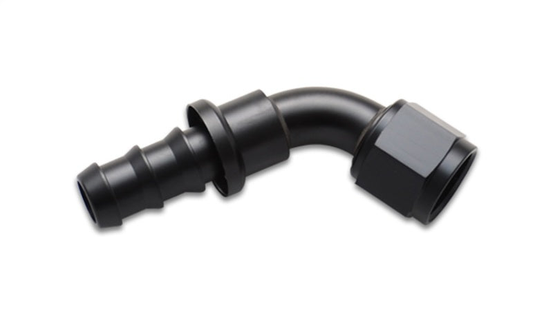 Vibrant Push-On 60 Degree Hose End Elbow Fitting Size -10AN
