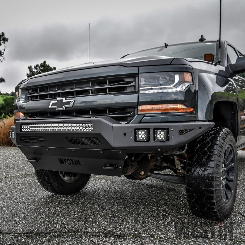 Westin 16-19 Chevy/GMC Silverado/Sierra 1500 Pro-Mod Front Bumper - Textured Black
