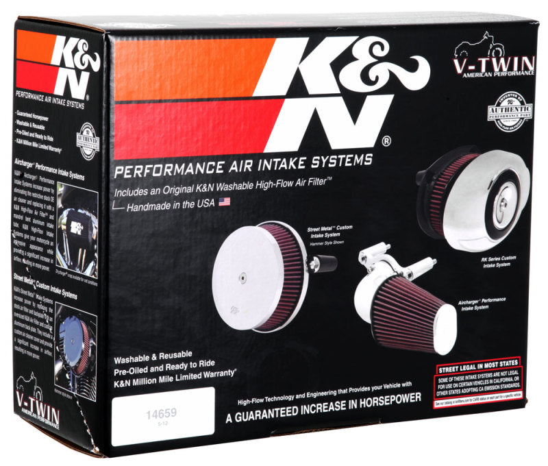 K&N 01-14 Harley-Davidson Softail/DYNA FL Performance Intake Kit