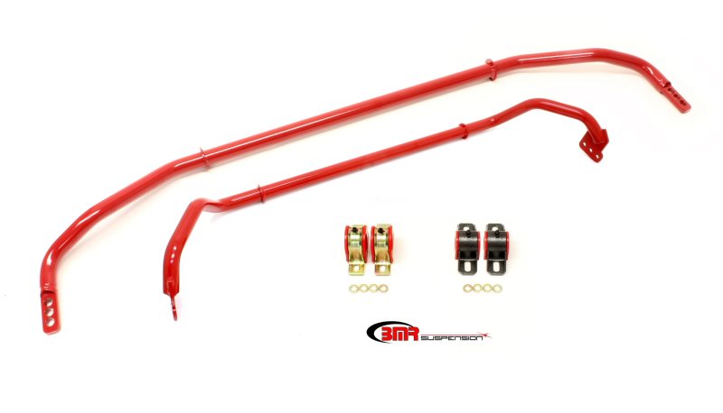 BMR 2012 5th Gen Camaro Front &amp; Rear Sway Bar Kit w/ Bushings - Red