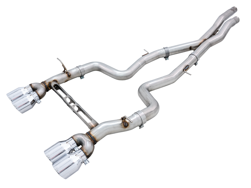 AWE Tuning BMW F8X M3/M4 Track Edition Cat-Back Exhaust - Chrome Silver Tips