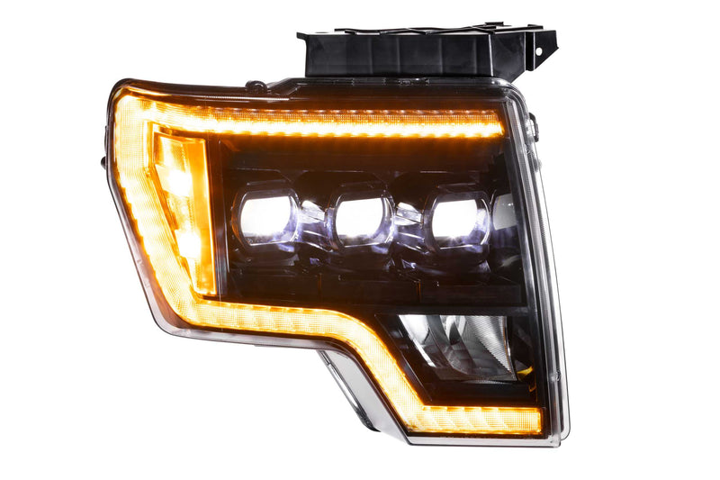 XB LED Headlights: Ford F150 (09-14) (Pair / ASM Amber DRL)