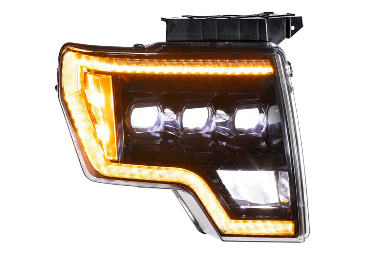 XB LED Headlights: Ford F150 (09-14) (Pair / ASM Amber DRL)