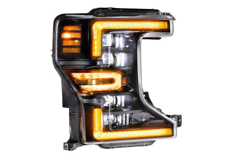 XB LED Headlights: Ford Super Duty (2020+) (Pair / ASM Amber DRL)