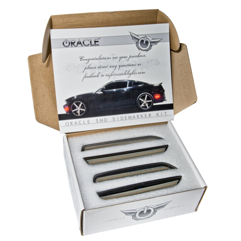 Oracle 10-14 Ford Mustang Concept Sidemarker Set - Tinted - Competition Orange (CY) (CLOSE OUT)