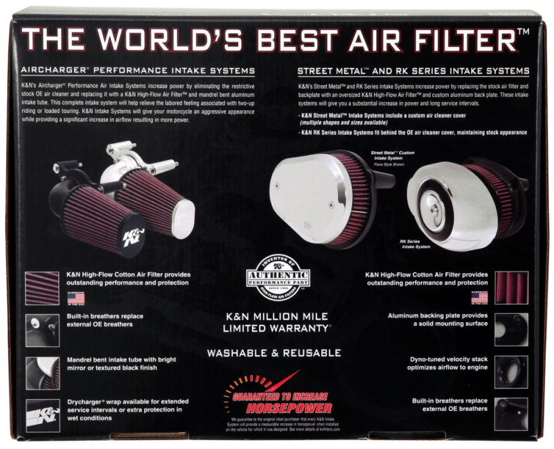 K&N 01-14 Harley-Davidson Softail/DYNA FL Performance Intake Kit