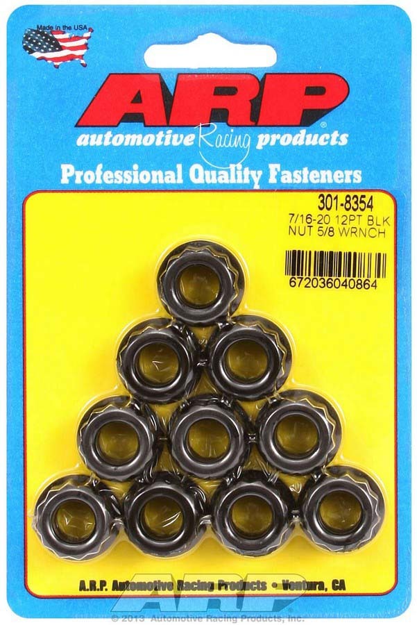 ARP 7/16-20 5/8 Socket 12 pt Nut Kit
